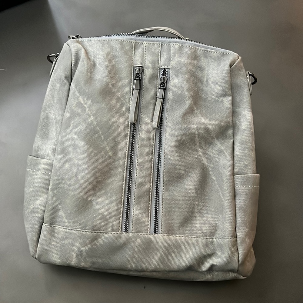 Marbled Grey backpack/crossbody bag